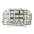 thumbnail image 4 of Sterling Silver Rhodium-plated Men's CZ Ring, 4 of 6
