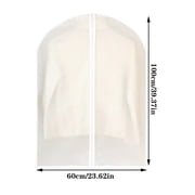 MaPinKa Large Clear Garment Bags 5-Pack - Moth-Proof Hanging Storage Covers for Travel, Dresses & Suits, Heavy-Duty Waterproof Fabric (40x24)