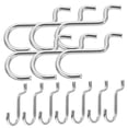 thumbnail image 3 of AURARMLET Compact Silver Pegboard Hooks 20Pack for Tool Storage in the Garage, 3 of 7