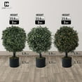 Set of 2 Artificial Boxwood Topiary Ball Tree, Artificial UV Resistant