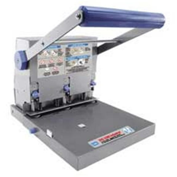 Carl Manufacturing  Heavy-Duty 3-Hole Punch- .28in.- 300-Sheet Capacity- Platinum