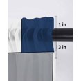 thumbnail image 6 of Navy Blue Black Grey Curtains 54 Inch Length,Sheer Curtains for Bedroom Living Room Window Modern Irregular Geometric Abstract Rod Pocket Drapes Kitchen Curtains Small Half Window 52"x54" 2 Panels, 6 of 6