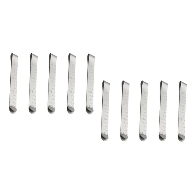 MesaSe 10 Pcs Measurement Ruler Quilting Supplies Metal Sewing Hemming Clips Single Multifunction Alloy