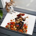 thumbnail image 4 of Halloween 2'x3' Washable Rug,Mexican Skeleton Play Guitar Abstract Florals Non-Slip Soft Doormat Area Rugs for Entrance Bathroom Bedsides,Front Doormat Carpet for Kitchen Bedroom,Entryway Floor Mat, 4 of 9