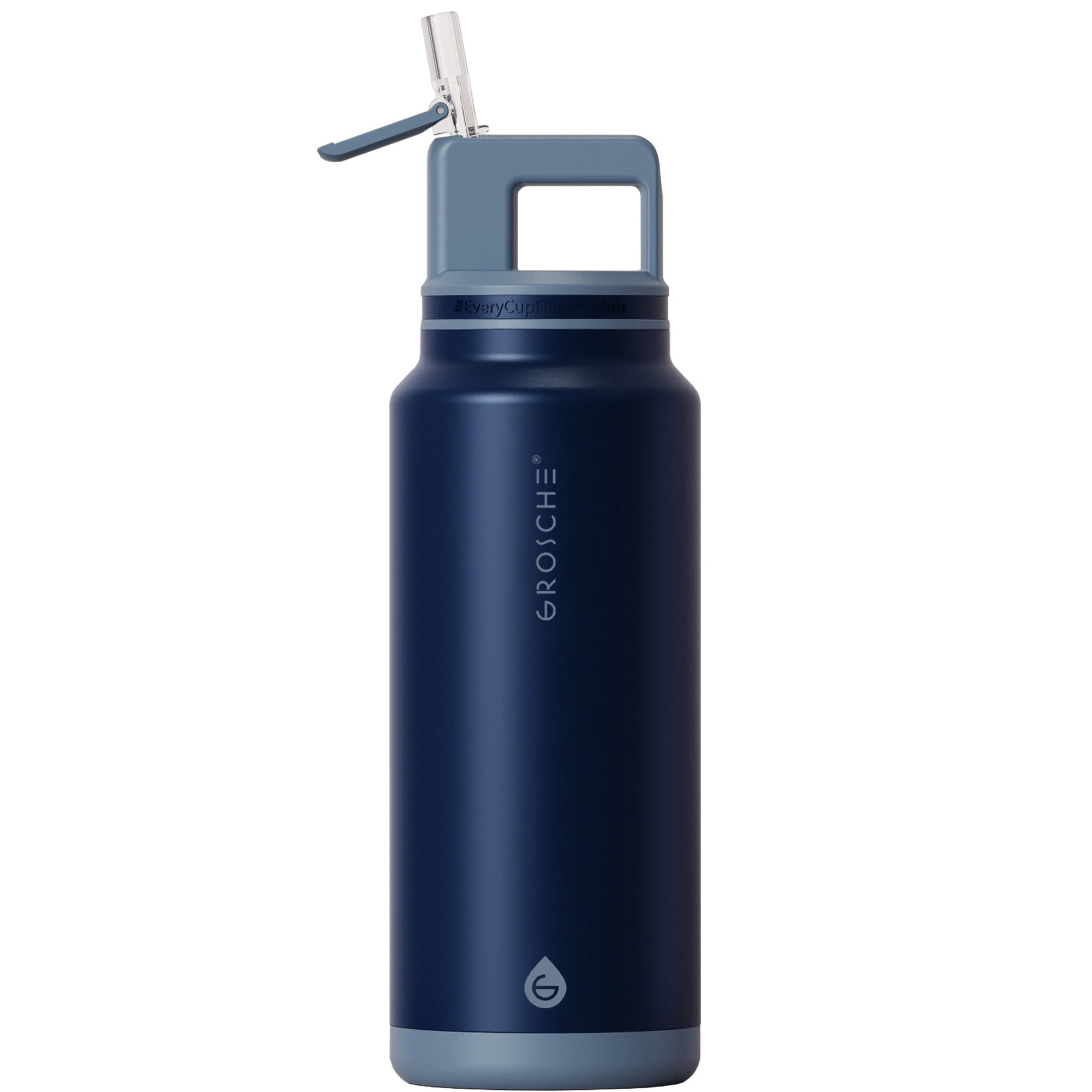 GROSCHE ALPINE Flip n' Sip 40oz Insulated Water Bottle - Stainless Steel triple insulated vaccuum, Leakproof Flask with Straw lid- Perfect for Gym, Travel & Outdoor use Extreme insulation