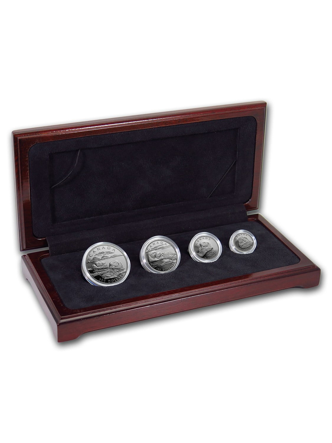 1994 Canada 4-Coin Proof Platinum Sea Otter Set (w Box & COA) by