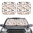 thumbnail image 2 of Windshield Sun Shade, Simple Painted Cool Horse_A Foldable Car Sun Shade Windshield For Front, 2 Pieces, 2 of 4