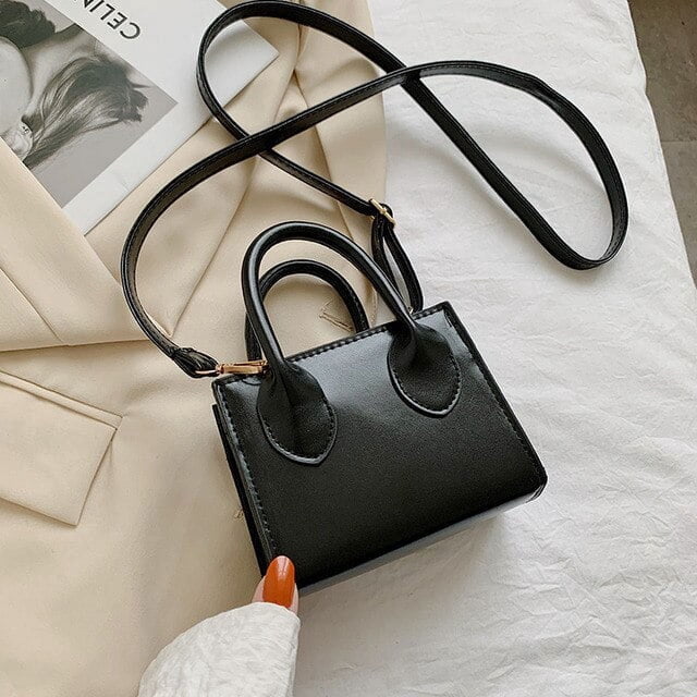 LHSHID Fashion Small Shoulder Bags For Women Solid Color Pu Leather Mini Crossbody Messenger Bag Female Summer Handbag Purse Totes