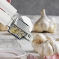 thumbnail image 6 of Rubbermaid Stainless Steel Garlic Press, 7.8” x 2.5” Garlic Mincer with Silicone Handle, Coconut Milk, 6 of 7