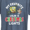thumbnail image 3 of SpongeBob SquarePants - My Favorite Color Is Christmas Lights - Women's Lightweight French Terry Pullover, 3 of 6