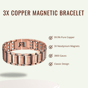 Wollet 3X Magnetic Pure Copper Bracelet for Men