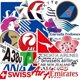 thumbnail image 1 of 55 unidades, pegatinas de logotipo de Airplane Company, calcomanía impermeable para teléfono portátil de coche Afortunado Sencillez, 1 of 3