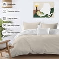 thumbnail image 3 of Beige Bedding Duvet Cover Set King Size 4 Pieces White Swan Solid Color Soft Twill Plush Quilt Cover, Include 1 Duvet Cover 1 Flat Sheet And 2 Pillow, 3 of 7