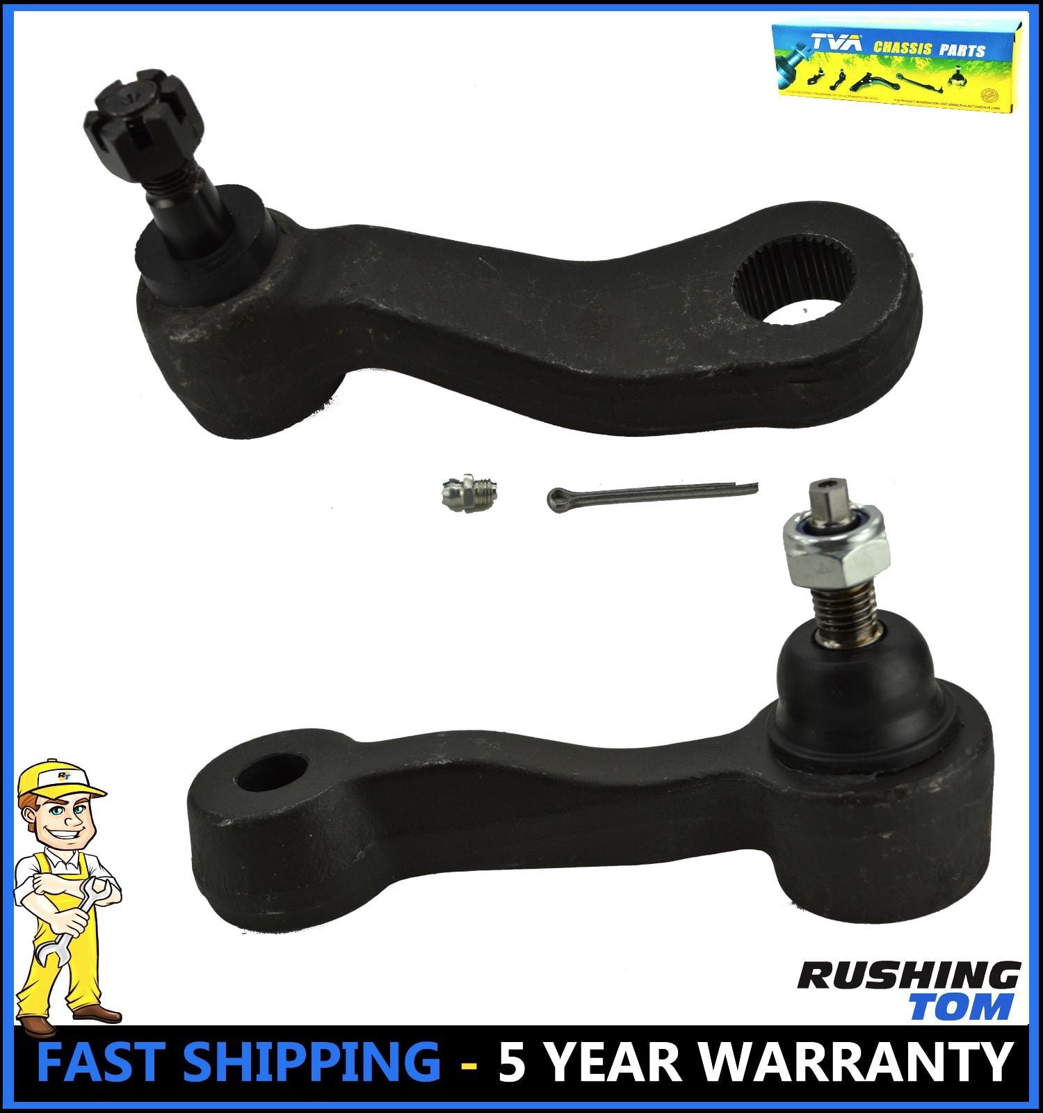 2 Front Idler Arm & Pitman Arm fits 2004 2005 2006 2007 GMC Sierra 1500 ...