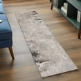 thumbnail image 3 of Gray Brown 2'x6' Runner Rugs for Hallway Kitchen Bedside Non Slip Washable, Vintage Shabby Texture Making Old Entryway Rug Runners with Rubber Backing, Long Carpet Runner for Laundry Room, 3 of 8