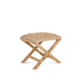 thumbnail image 3 of Canggu X Base Stool Handwoven Water Hyacinth Mahogany Frame Indoor Accent Seating Natural, 3 of 5