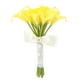 thumbnail image 1 of Ramo de novia de flor artificial de cala común, decoración del hogar para fiesta de deshierbe, color amarillo, 1 of 5
