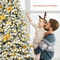 thumbnail image 5 of Costway 9ft Snow Flocked Hinged Artificial Christmas Tree Unlit Metal, 5 of 10