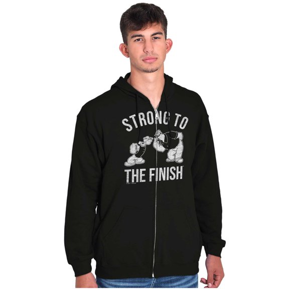 Strong To The Finish Popeye Bluto Zip Hoodie Sweatshirt Men Brisco Brands S