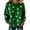 Dark Green, variant on FYEGRE Women's Shamrock St. Patrick's Day Sweater Oversized Knit Pullover Sweater Soft Loose Fit Casual Long Sleeve Crewneck Top Cozy Winter Fall Dark Green S