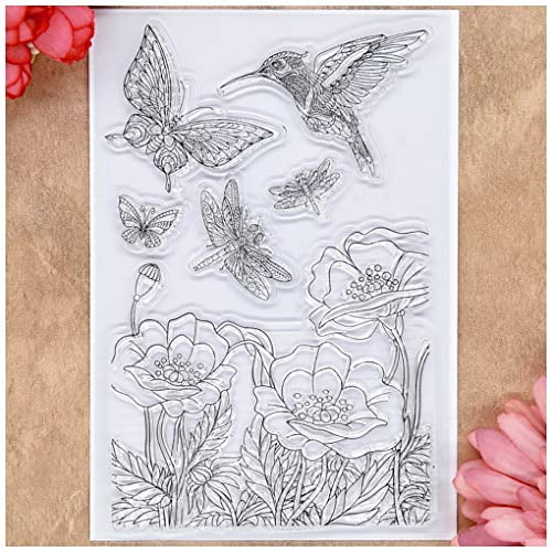 KWELLAM Flowers Garland Clear Stamps for Card Making Decoration and DIY Scrapbooking