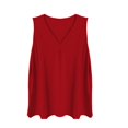 thumbnail image 4 of Seductiva Basic T Shirts for Women Tank Top for Women Summer Outfits V Neck T Shirts Trendy Eyelet Sleeveless Basic Beach Vacation Clothes Comfy Casual Vacation Workout Clothes Fashion Basic Tees, 4 of 5
