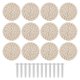 thumbnail image 3 of Pomos de Tocador de RatáN Bohemio, Pomos de CajóN de Madera Redondos, Tejido de Mimbre Hecho una Mano y Tornillos para Pomos de Muebles Bohemios, Beige, 12 Piezas, 3 of 5