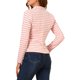thumbnail image 3 of Blazer de rayas con solapa de muesca y mangas largas para mujer INSPIRE CHIC XXL Rosa claro Blanco, 3 of 6
