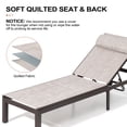 thumbnail image 7 of Pellebant Beige Aluminum Outdoor Adjustable Quilted Chaise Lounge Chair(Set of 2), 7 of 7