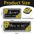 thumbnail image 3 of Sunflower Kitchen Rugs Set 2 Pieces Non Skid Black Kitchen Floor Rug and Mat Washable Kitchen Runner Rug Standing Area Mat for Fall Indoor Farmhouse Decor 17"x47"+17"x30", 3 of 6