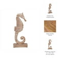 thumbnail image 6 of Wooden Seahorse Figurine - Handcrafted Whitewashed Wood - Coastal Nautical Decor for Home, Office, Bedroom, or Living Room - 13" White, 6 of 14
