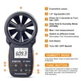 thumbnail image 3 of BTMETER BT-866A Pro Handheld HVAC Anemometer for CFM Air Flow, Wind Speed Meter Gauge Measures Wind Velocity, Temperature, Humidi, 3 of 8