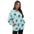 thumbnail image 7 of Xoenoiee Turtle Starfish Coral Print Women's Oversized Sweatshirts Sweaters 2025 Fall Outfits Trendy Crewneck Knit Side Slit Fashion Pullover Tops, Size M, 7 of 7
