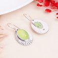 thumbnail image 4 of Prehnite - South Africa Gemstone 925 sterling Silver Earring, Length 1.40", Gift For Her, Silver Handmade Jewelry, Prehnite Earring, Green Earring, Ov, 4 of 4