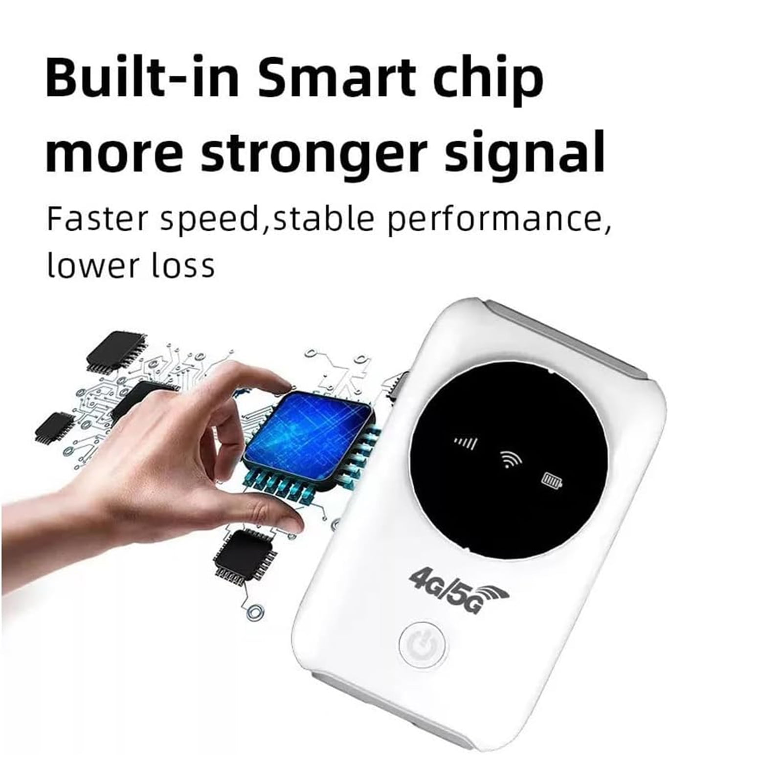 Portable WIFI Router 4G Router Card Inserted, Portable WiFi Router Support 10 Devices Unlimited Internet 150Mbps Pocket Mobile Hotspot Device Mini Wireless Internet Modem for Car Travel