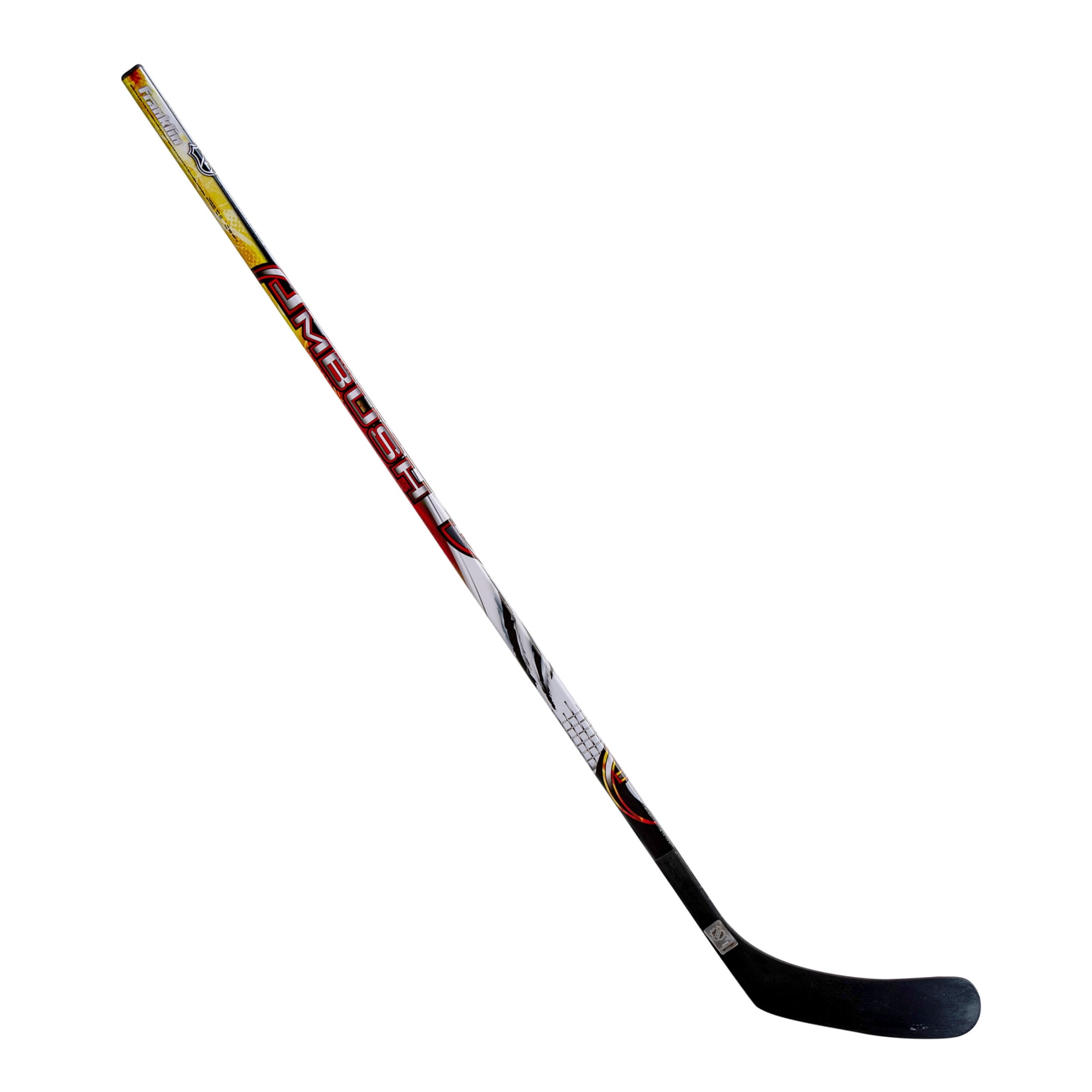 Franklin Sports Street Hockey Sticks - Ambush Youth Street Hockey Stick - Wood and Fiberglass Shaft - ABS Blade - One Piece Stick - 46" Right Handed