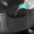 thumbnail image 5 of Car Trash Can,Compact Car Trashcan,Leakproof Car Garbage Bin,Waterproof Car Trash Bag Holder with PU Leather Design,for Back of Seat/Door,Fit for SUV, Sedans, Trucks,7.28x4.33x5.7 inch(Black), 5 of 9