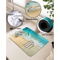 thumbnail image 5 of Green Seaside Dish Drying Mat for Kitchen Counter, Super Absorbent Quick Dry Coffee Bar Mat Pad Thin Diatomaceous Sink Mat Non Slip Dish Drainer Mat 23.5x15.5 Summer Ocean Sea Contemporary Painted, 5 of 6