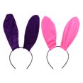 thumbnail image 1 of EeaseCA 2pcs Rabbit Ears Headband Masquerade Hair Hoops Adorable Cartoon Hairpin, 1 of 7