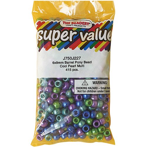 The Beadery Pony Beads 6x9mm, 415-Pack - Walmart.com - Walmart.com