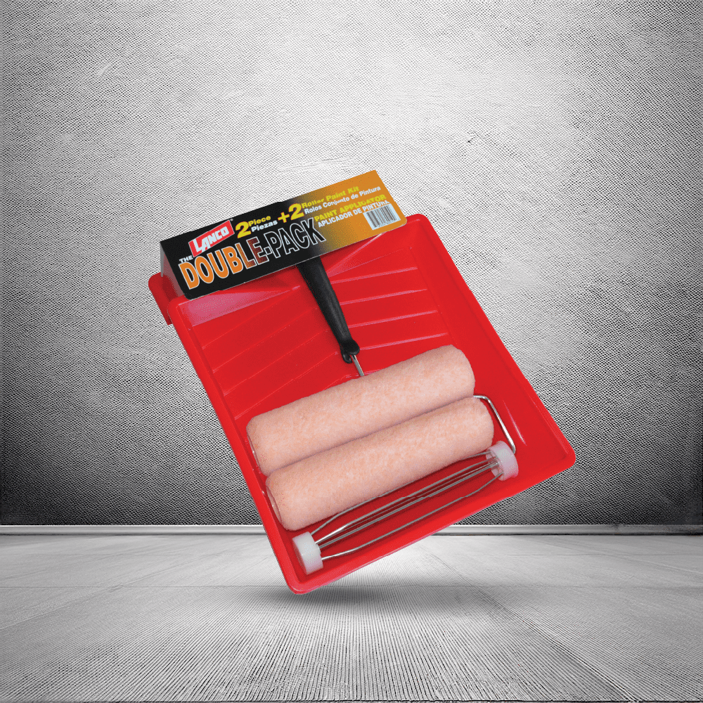 Lanco Double Pack Paint Kit, 4 Pieces Roller Tray Set