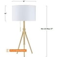 thumbnail image 2 of NEW Brushed Gold Base w/ White Fabric Shade 32"-37" Adjustable Table Lamp 31171, 2 of 6
