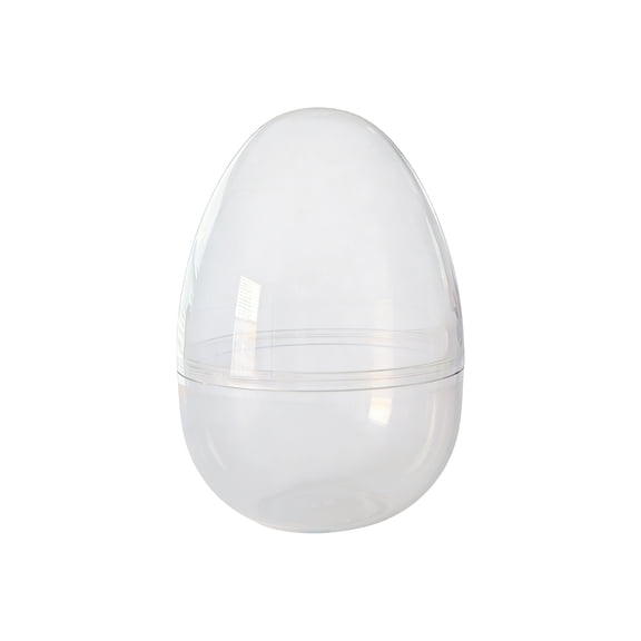 Plastic Easter Egg Jumbo Clear Empty Easter Egg Plastic Eggs for Easter Fillers Basket Party Favor DIY Hunt Surprise Easter Eggs - (Clear)