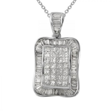 Foreli 1.56CTW Diamond 18k White Gold Necklace