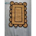 thumbnail image 2 of 2x3 Scalloped Jute Doormat Rug , Scallop Rag Rug Doormat with Black Outlines, 2 of 10
