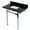 Black Granite / Polished Chrome, variant on Kingston Brass KVPK36KSQ0 Monarch 36" Black Granite Console Sink with Stainless Steel Legs (8-Inch, 3-Hole), Black Granite/Matte Black
