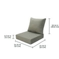 thumbnail image 5 of Better Homes & Gardens 24"x 24" Premium Gray Outdoor 2 Piece Deep-Seat Cushion, 5 of 9