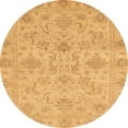 thumbnail image 1 of Ahgly Company Indoor Round Abstract Dark Orange Abstract Area Rugs, 8' Round, 1 of 6