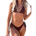 thumbnail image 1 of Faithtur Women's Halter Bathing Suits, Tie Side Bottom Triangle Bikini Set Two Piece Swimsuits, 1 of 2