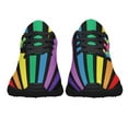 thumbnail image 3 of Unisex Rainbow Sneakers, LGBT Shoes for Men Women Lightweight Breathable Running Shoes Black Size 8, 3 of 7